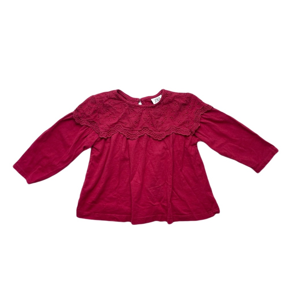 Zara Long Sleeve Lace Top 18-24 Months